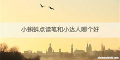 小蝌蚪点读笔和小达人哪个好
