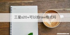 三星s20+可以拍raw格式吗