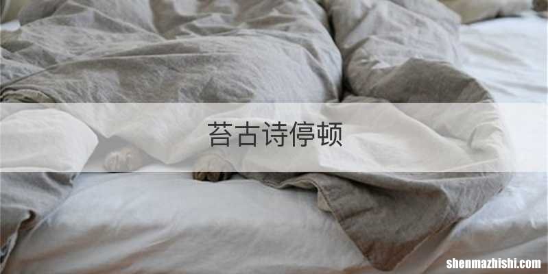 苔古诗停顿