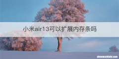 小米air13可以扩展内存条吗
