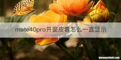 mate40pro开窗皮套怎么一直显示