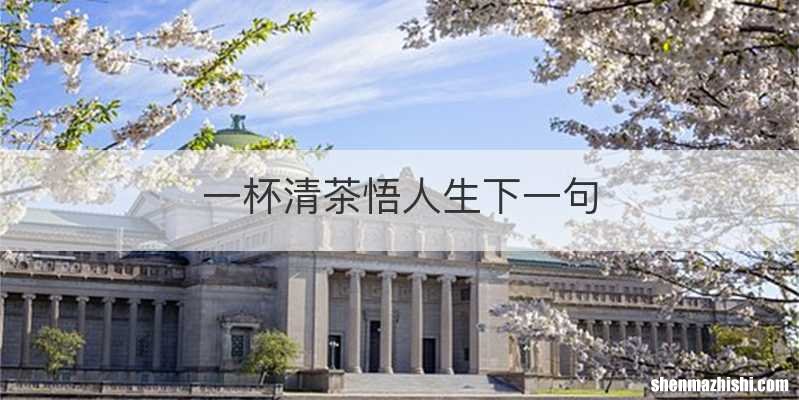 一杯清茶悟人生下一句