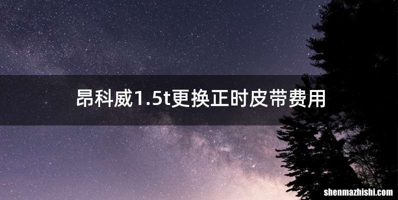 昂科威1.5t更换正时皮带费用