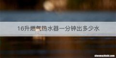 16升燃气热水器一分钟出多少水