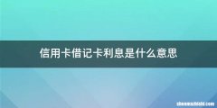信用卡借记卡利息是什么意思