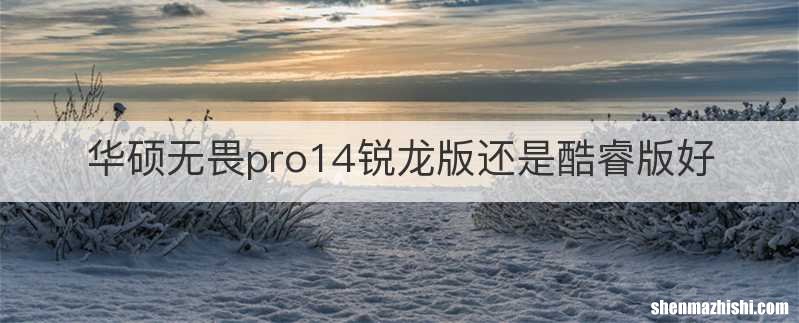 华硕无畏pro14锐龙版还是酷睿版好