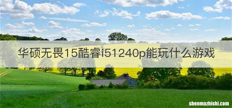 华硕无畏15酷睿i51240p能玩什么游戏
