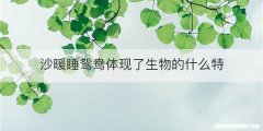 沙暖睡鸳鸯体现了生物的什么特