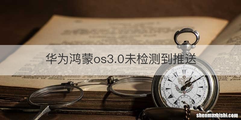 华为鸿蒙os3.0未检测到推送