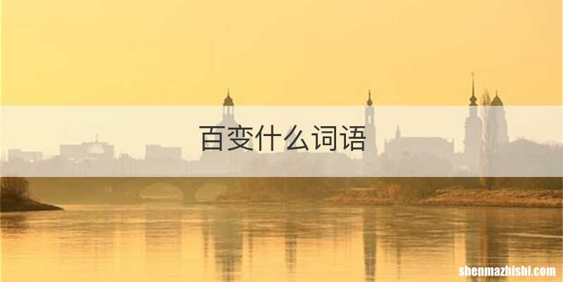 百变什么词语