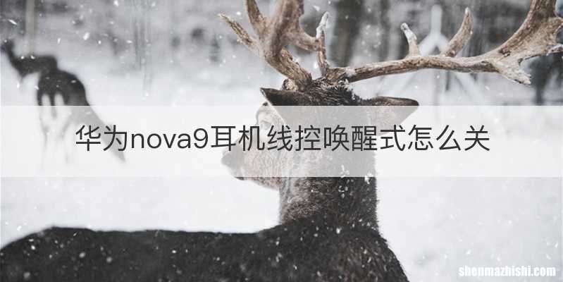 华为nova9耳机线控唤醒式怎么关