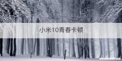 小米10青春卡顿