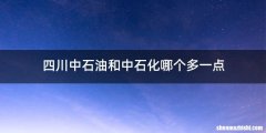四川中石油和中石化哪个多一点