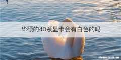 华硕的40系显卡会有白色的吗