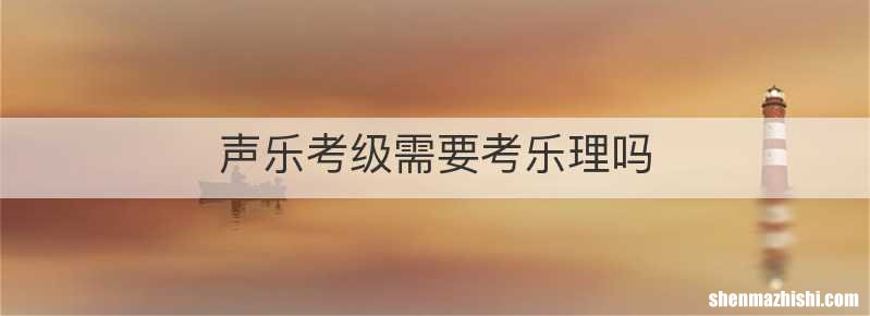 声乐考级需要考乐理吗