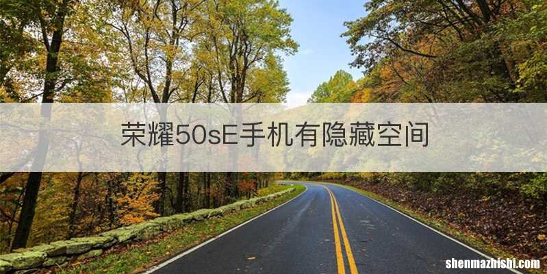 荣耀50sE手机有隐藏空间