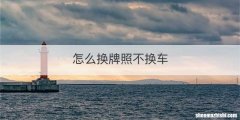 怎么换牌照不换车