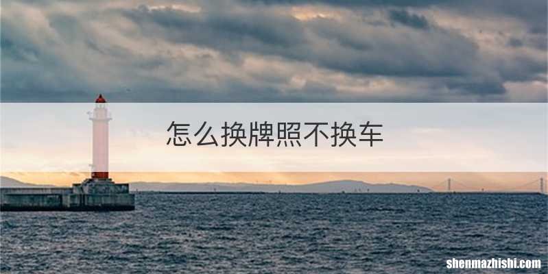 怎么换牌照不换车