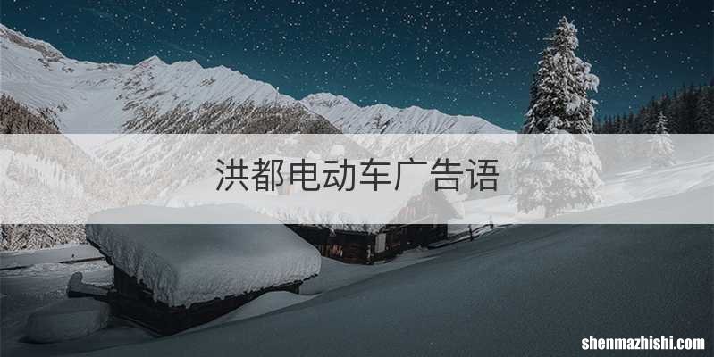 洪都电动车广告语
