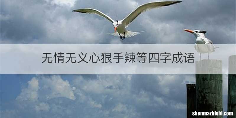 无情无义心狠手辣等四字成语