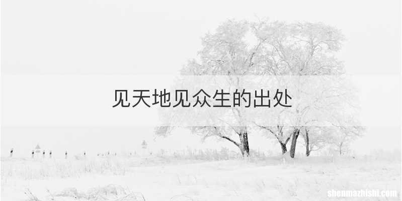 见天地见众生的出处