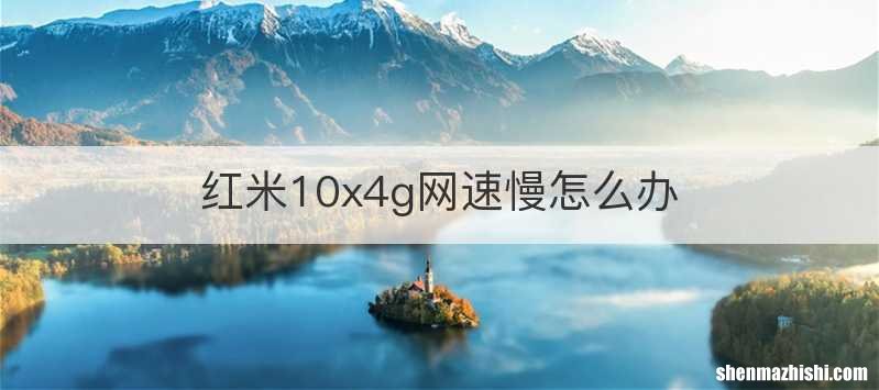 红米10x4g网速慢怎么办