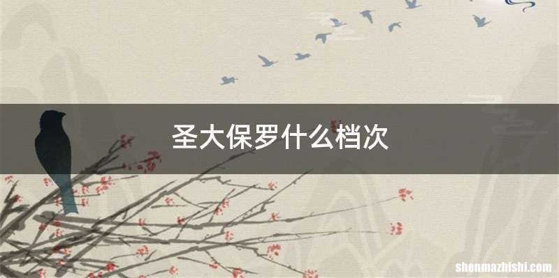 圣大保罗什么档次