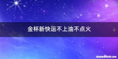 金杯新快运不上油不点火