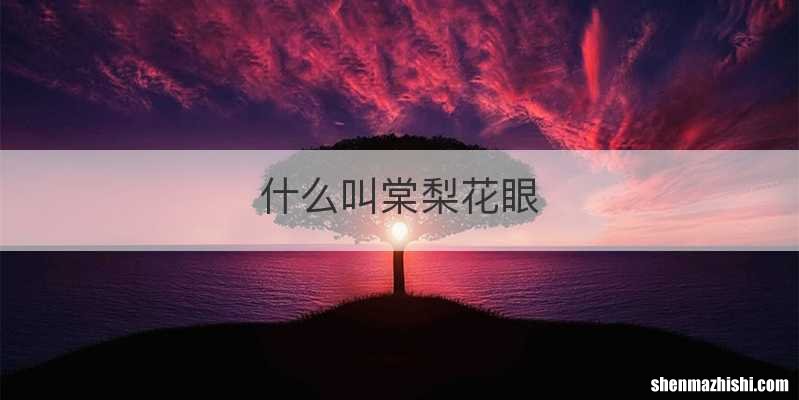 什么叫棠梨花眼