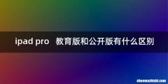 ipad pro教育版和公开版有什么区别