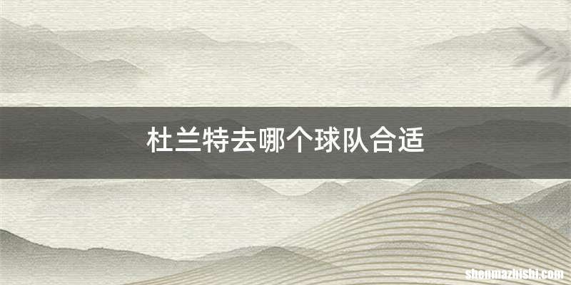 杜兰特去哪个球队合适