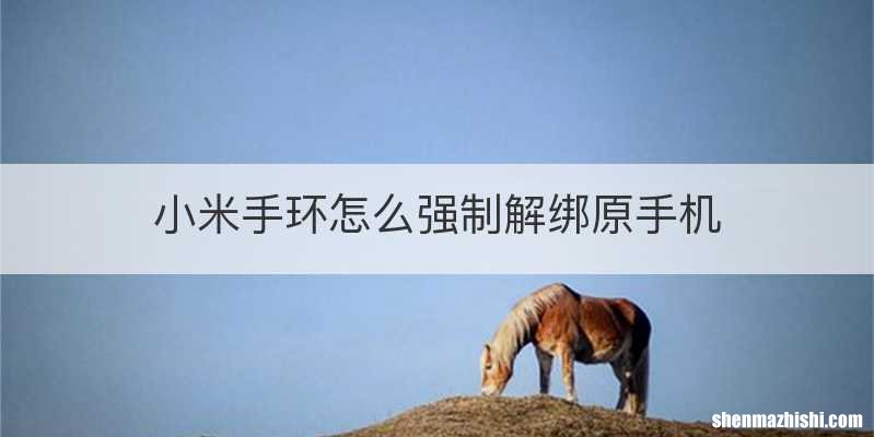 小米手环怎么强制解绑原手机