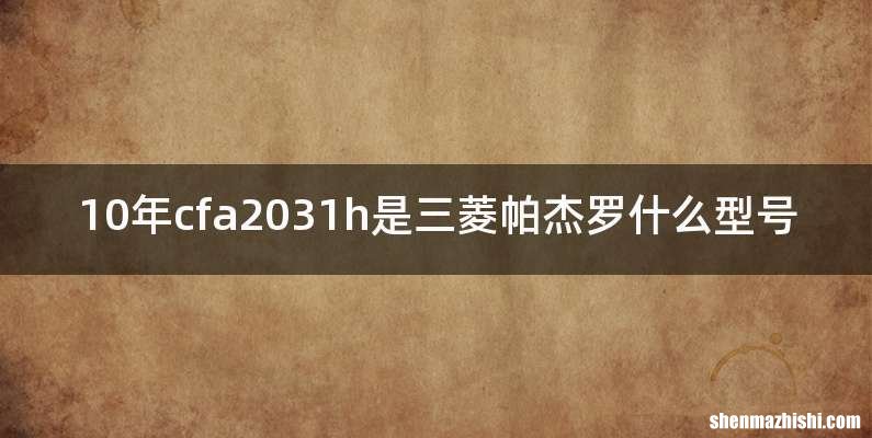 10年cfa2031h是三菱帕杰罗什么型号