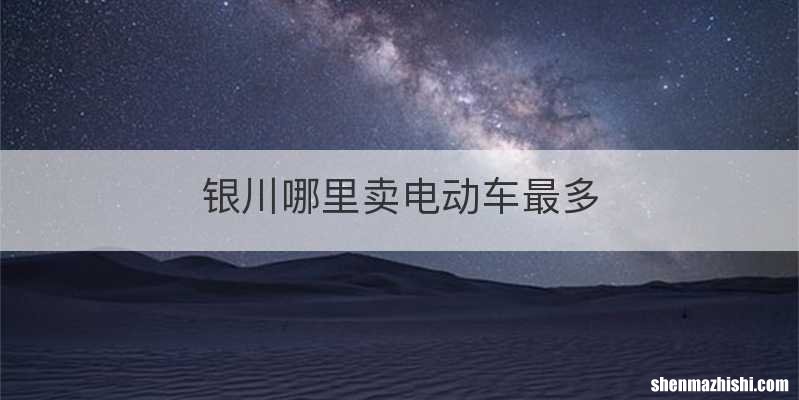 银川哪里卖电动车最多