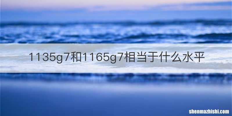 1135g7和1165g7相当于什么水平