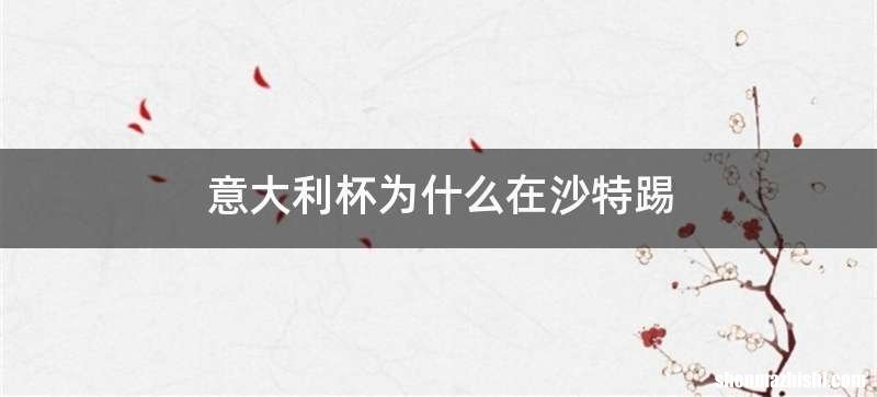 意大利杯为什么在沙特踢