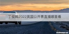 丁俊晖2022英国公开赛直播哪里看