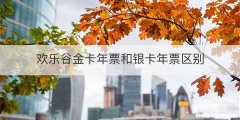 欢乐谷金卡年票和银卡年票区别