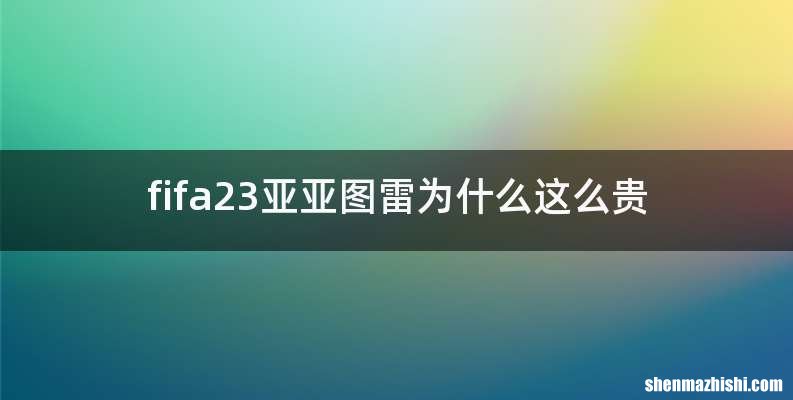 fifa23亚亚图雷为什么这么贵