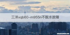 三洋xqb60-m955n不脱水故障