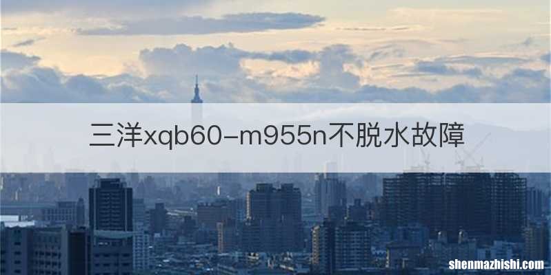 三洋xqb60-m955n不脱水故障
