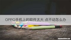 OPPO手机上的软件太大 点不动怎么办