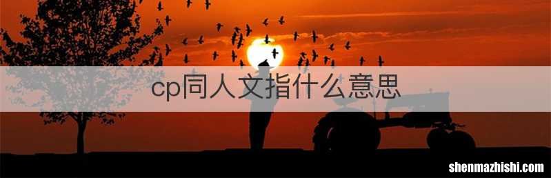 cp同人文指什么意思