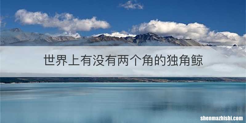 世界上有没有两个角的独角鲸