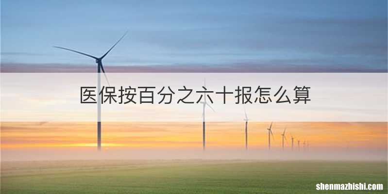 医保按百分之六十报怎么算
