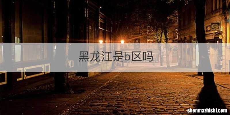 黑龙江是b区吗