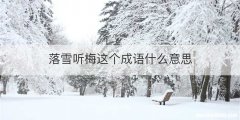 落雪听梅这个成语什么意思