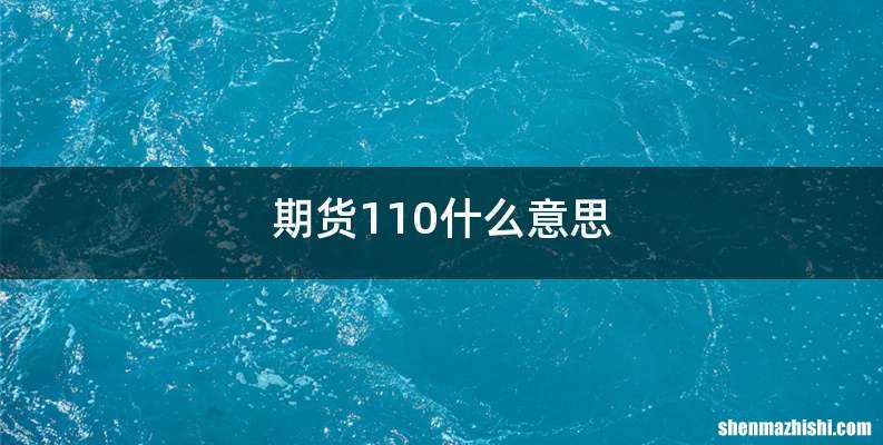 期货110什么意思