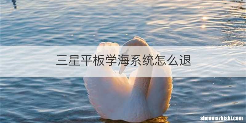 三星平板学海系统怎么退