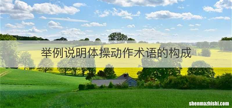 举例说明体操动作术语的构成